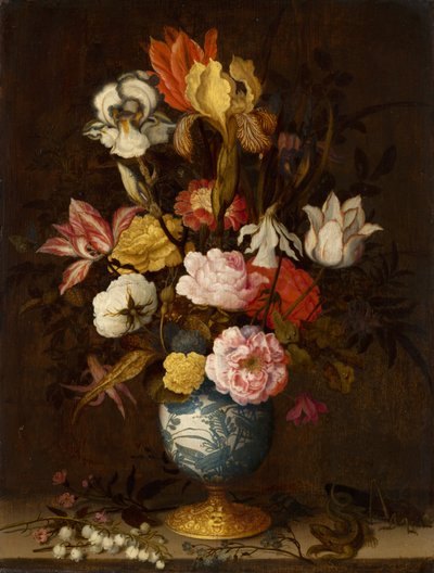 Blumen in einer Wan-Li-Vase von Balthasar van der Ast